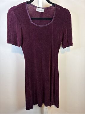 Betsy & Adam Women's Dress Size 3/4 Maroon Glitter Sparkle Whimsigoth 90s dark r